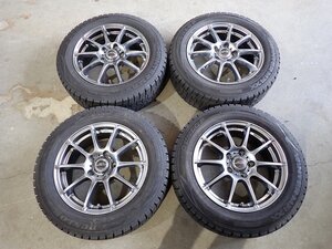 YS15530【送料無料205/60R16】アクセラ アテンザ ビアンテ アコード等 中古スタッドレス ★16×6.5J 114.3/5H ET53★