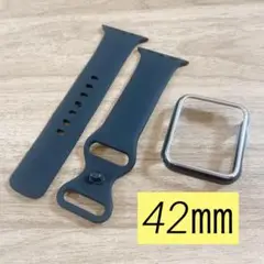 新品✨Apple Watch シリコンバンド ケースセット 42㎜ ブラック