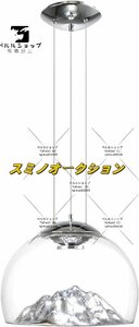 クラシック クリエイティブ ペンダント ライト 山形クリア ガラス シェード - シーリング ハンギング ランプ - 12 W LED (Silver)