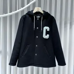 【雷市場（ポンジャン）商品韓国直送】 CELINE(セリーヌ) ロゴ テディ ベースボール パデッド ジャケット 黒 ／ 46