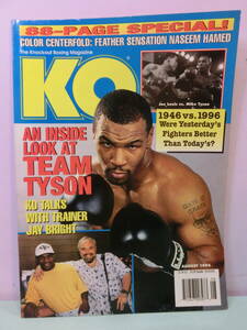 KO ノックアウト ボクシング マガジン アメリカ雑誌 洋書86ページ マイク・タイソン MIKE TYSON 1996年 当時物 ビンテージ 本