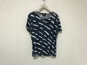 本物アーペーセーAPCコットン麻リネン半袖Tシャツメンズサーフアメカジミリタリーストリートビジネススーツ青ブルー柄XS