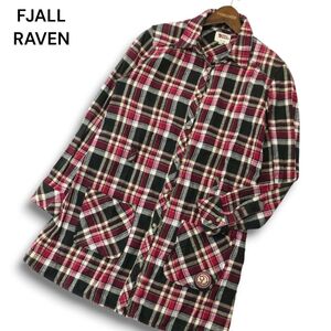 FJALL RAVEN フェールラーベン 秋冬♪ 長袖 ロング チェック ネル シャツ チュニック Sz.L　レディース アウトドア　A4T11428_A#B