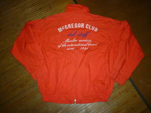 485-80♂：激レア品　McGREGOR　マクレガー　スイングトップ　ドリズラー　vintage　 ニチメン衣料時期　日本製　size.M　色.赤　1970年代