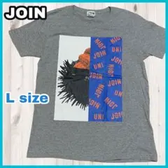 JOIN うに UNI 半袖Tシャツ ユニーク ビッグプリント グレー Lサイズ