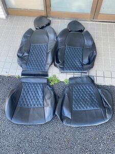 S1123 中古良品 CR-Z ZF1 ZF2 ホンダ 社外 フロント 左右 シートカバー