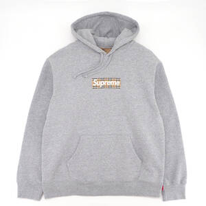 Supreme/Burberry Box Logo Hooded Sweatshirt 灰S シュプリーム/バーバリー ボックス ロゴ フーデッド スウェットシャツ 2022SS