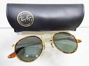 廃盤 美品 B&L レイバン 50mm ラウンドメタル インサート W1674 ボシュロム RAYBAN BL USA アメリカ 米国 オールド ビンテージ サングラス