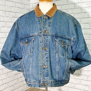 1036 【希少】70ｓ カルバンクライン デニムジャケット Ｇジャン スコービルリベット 短丈 BLUE JEANS VINTAGE OLD 古着 ビッグサイズ