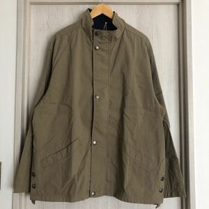 (k) 90s 90年代 Eddie Bauer エディーバウアー スタンドカラー 白タグ コーチジャケット ベージュ サイズM メンズ 