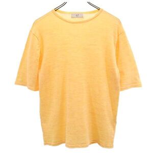 フォーワンセブンバイエディフィス 半袖 ラミーストレッチプレーティング Tシャツ S オレンジ系 417byEDIFICE ニット メンズ