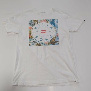 ☆BILLABONG　ビラボン　 半袖 Tシャツ 白　メンズ　Sサイズ　サーフィン　サーファー　サーフ　WHITE　SURFIN　1973　スケートボード