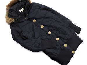 tommy jeans トミージーンズ フェイクファー 中綿 ジャケット sizeS/黒 ◆■ ☆ eka1 レディース