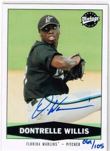 MLB 2004 UD SP Authentic Buy Back Autograph Dontrelle Willis 061/105 Auto Upper Deck バイバック 直筆サイン ドントレル・ウィリス