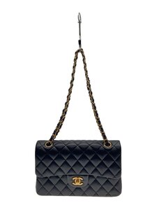 CHANEL◆チェーンショルダーバッグ_マトラッセ23_ラムスキン_BLK/レザー/BLK