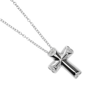 ティファニー TIFFANY&Co. テンダネス クロス ネックレス K18WG ホワイトゴールド ダイヤモンド 約3.8g【I182324049】中古