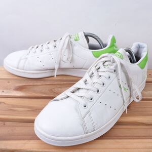 z6310 アディダス スタンスミス US9 1/2 27.5cm/白 ホワイト 黄緑 グリーン系 カーミット adidas STAN SMITH メンズ スニーカー 中古