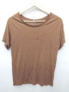 ◇ ⊂Φ BASERANGE　ベースレンジ バンブー 半袖 Tシャツ　カットソー サイズXS ブラウン レディース P