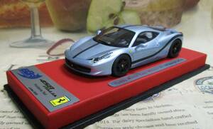 ☆絶版*世界20台*BBR*1/43*Ferrari 458 Italia Pininfarina Test - Hobby Model Expo Milano 2010 メタリックシルバーブルー*フェラーリ