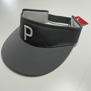 ★プーマ ゴルフ PUMA GOLF 新品 ゴルフ P アジャスタブル バイザー キャップ サンバイザー 灰[024253-07-5659] WEA★QWER