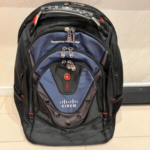 【即決】希少 swiss gear cisco ウェンガー Wenger リュック バックパック リュックサック 大容量 多機能 pcケース スイスギア ビジネス 