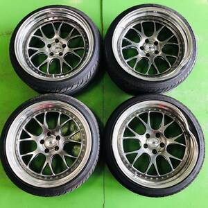 NT551 中古 タナベスピードスター SSR TANABE SPEED STAR MS3 ホイール 20×9.5J +35 20×10.5J +30 PCD 114.3 タイヤ 245/35R20 4本セット