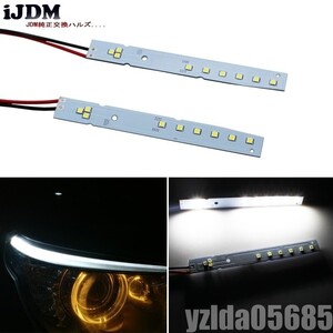 ★新品★BMW E60 LCI 5シリーズ 528i 535i 550i M5 2008-2010 LED フロント ヘッドライト まぶた 眉毛 モジュール 外装 カスタム 