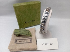 GUCCI グッチ SV ブレスレット 54.7g エナメル ロゴ