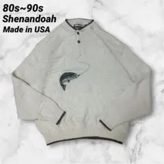 US古着　80~90s USA製　Shenandoah フィッシング　ニット