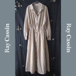 美品　Ray Cassin／レイカズン★　総柄　ロングシャツワンピース