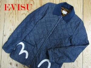 ★エヴィス EVISU PARIS★メンズ キルティングデニムジャケット カモメ刺繍 襟コーデュロイ★R61229056A