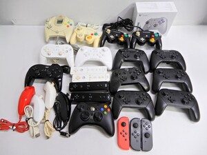 056Z432★【ジャンク品】ゲームコントローラー 大量 まとめ セット Nintendo Switch ジョイコン Proコン/ゲームキューブ/XBOX/WiiU 他