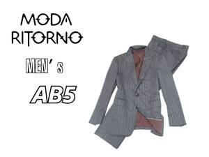 メンズAB5◇MODA RITORNO◇シングルスーツ スラックス２本あり gray