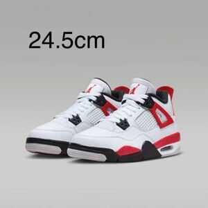 【新品】 24.5cm Nike GS Air Jordan 4 Retro Red Cement ナイキ GS エアジョーダン4 レトロ レッドセメント