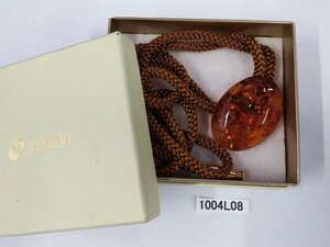 1004L08　本琥珀　ネックレス　箱付　約26.0ｇ