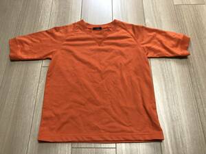 【サイズ２(M)】インエ i.n.e-nouie 半袖Tシャツ　オレンジ色／ine半袖カットソー半袖シャツ