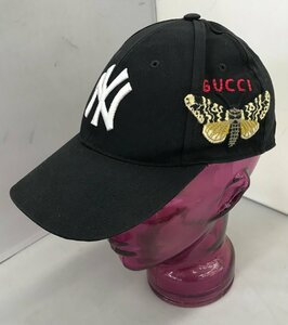 GUCCI キャップ ニューヨーク・ヤンキース サイズ：57-61 538565 4HE20 バタフライパッチ ユニセックス グッチ (管理番号：059103)