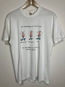 1989 ガーデンシティ トライアスロン シングルステッチTシャツ 白 L【管理番号 B140】