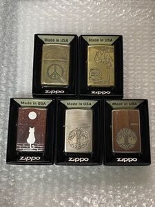 【zippo】【未使用】ジッポー ライター 紙ケース 保証書付 まとめ 5点