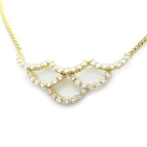 【緑屋質屋】ティファニー　ダイヤモンドネックレス　計3.0ct up位　K18YG【中古