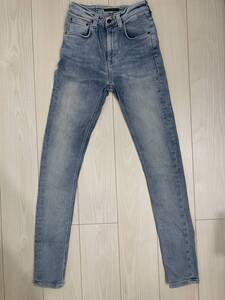 【Nudie Jeans】 Hightop Tilde 「Tonal Bleach」W28 L32 ストレッチ ブルー【中古】