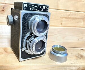 ■ リコー Ricohflex モデル VⅡ V2 二眼レフ カメラ 8cm F3.5 2眼カメラ 動作未確認 アンティーク レトロ★