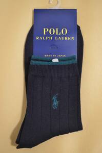 新品　未使用　タグ付き　男性　 POLO RALPH LAUREN　 ポロラルフローレン 　綿混ソックス　日本製　送料無料