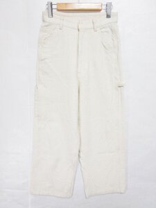 【送料込】 6 ROKU ロク パンツ アイボリーベージュ シルク 毛 コットン 麻 ワイド ペインターパンツ カジュアル 日本製 size34 XS/958659