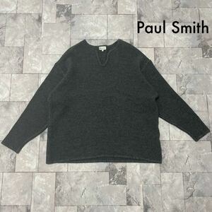 Paul smith LONDON ポールスミス ニット セーター Vネック ウールニット 鹿の子 厚手 90s ヴィンテージ サイズM 玉SS1567