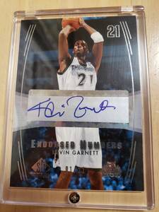 激レア 21枚限定 SP サイン 2004 -05 UD SP Game Used KEVIN GARNETT Auto (#01/21) / ケビン ガーネット Autograph HOF 2021 NBA