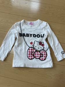 BABYDOLL サンリオ_フェイクポシェットリボンロンT ハローキティ 90