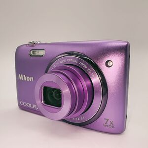 ニコン Nikon クールピクス S3500 紫　パープル　コンデジ