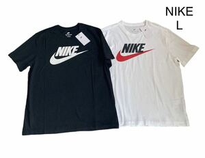 新品 正規品【NIKE/ナイキ】ナイキ NSW スウッシュ ロゴ Tシャツ ２枚セット◆L◆白 黒◆半袖Tシャツ◆ホワイト ブラック◆