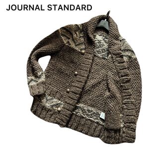 未使用品 ジャーナルスタンダード【2011年製 デッドストック】NEPAL HAND KNIT ネパール製 カウチンニット セーター サイズM アースカラー